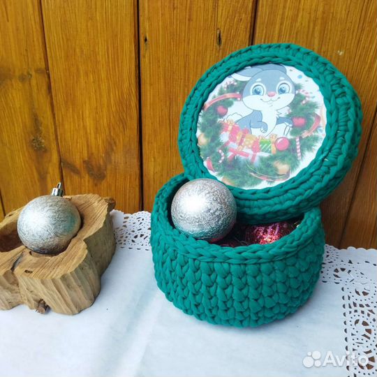 Интерьерные трикотажные корзинки