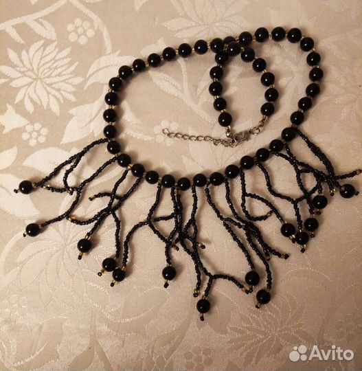 Колье чоппер из натуральных камней Hand made
