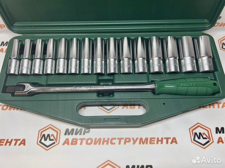 Набор торцевых головок удлиненных 1/2