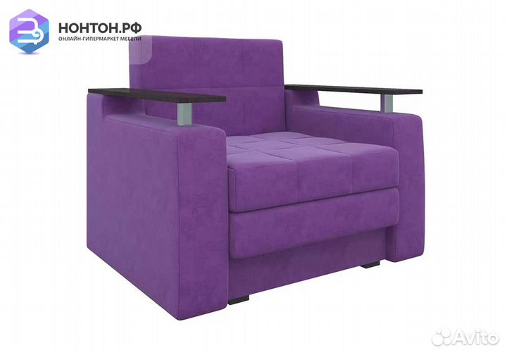 Кресло выкатное Мираж микровельвет фиолетовый