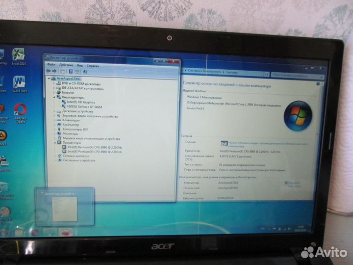 Ноутбук Acer Aspire 5750