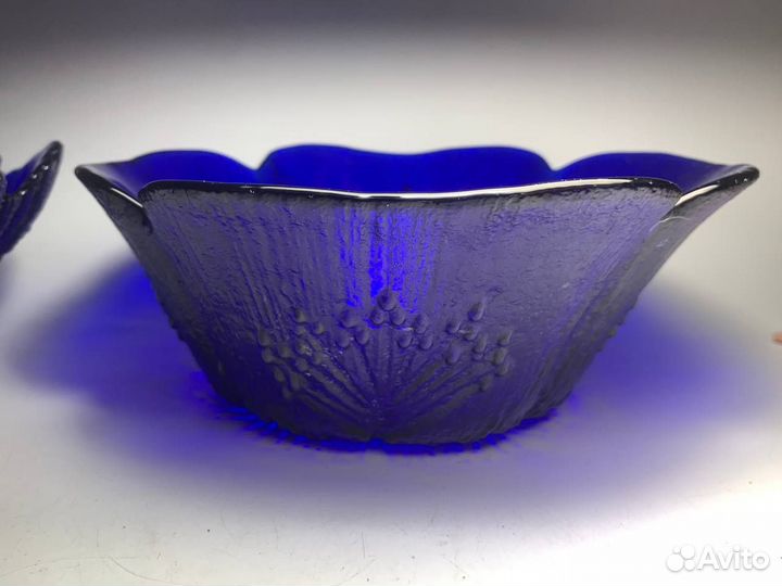 Шикарные конфетницы цветное стекло СССР