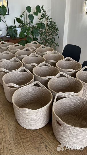Корзина из джута на заказ мелкий опт