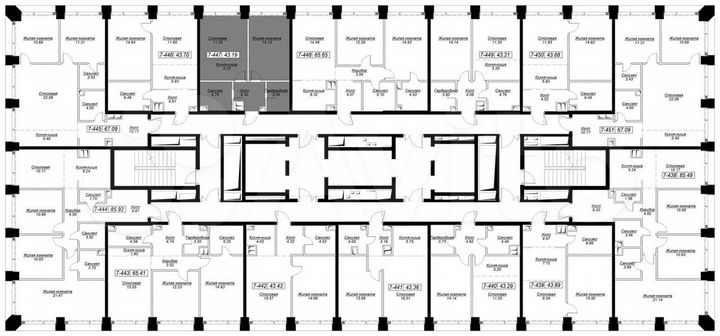 1-к. квартира, 43,2 м², 34/55 эт.
