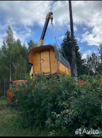 Баня бочка квадро