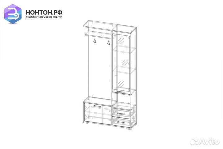 Прихожая Домино А белая