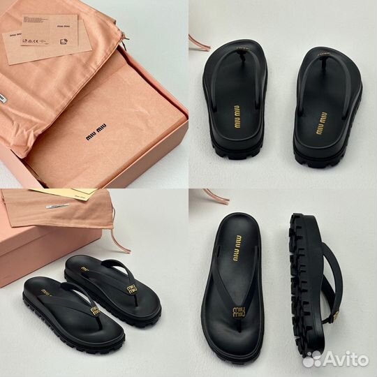 Шлепанцы miu miu