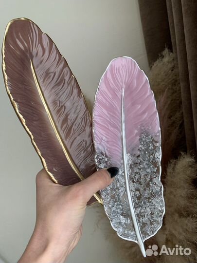 Перо, шкатулка, подставка из смолы декор, подарок