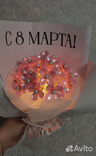 Букет цветов с подсветкой