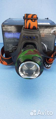 Налобный фонарь с Функцией Zoom 1000м 1800люмин