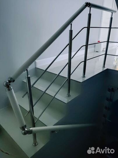 Перила с двойным поручнем нержавеющие