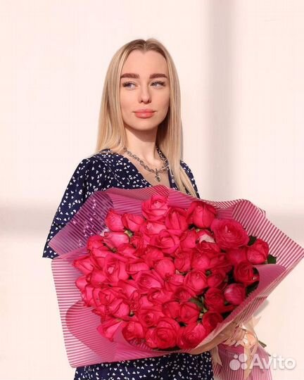 Розы голландские с доставкой 51 шт