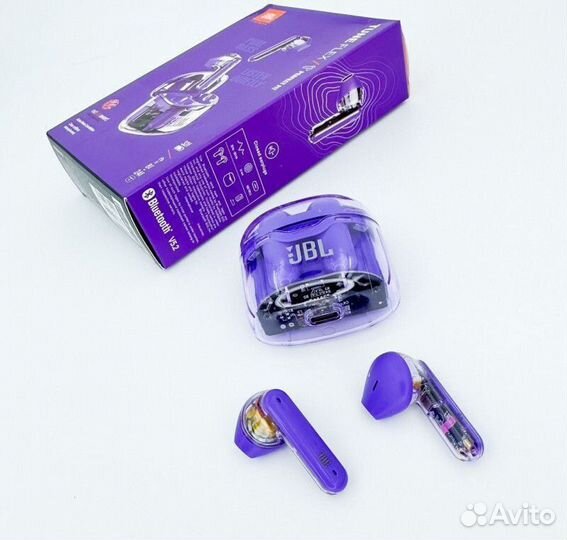 Беспроводные Наушники JBL Tune Flex(прозрачные)