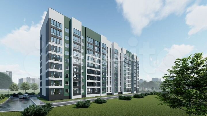 2-к. квартира, 57,1 м², 4/9 эт.