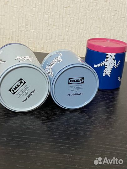 Баночки для хранения IKEA Plugghäst 3 шт кот