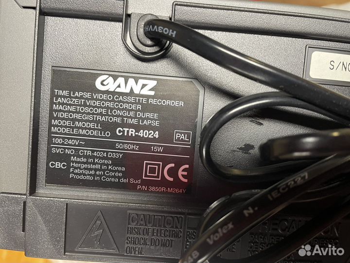 Видеомагнитофон охранный ganz CTR-4024 новый