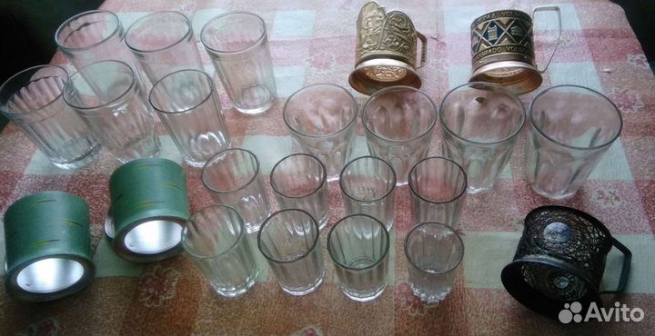 Стаканы,стопки,подстаканники