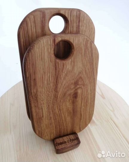 Доска разделочная дуб с подставкой