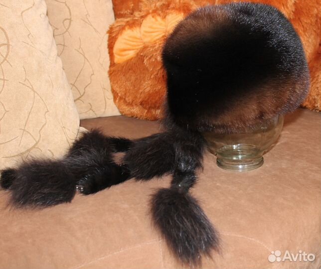 Норковую шапку. б/у 1 сезон