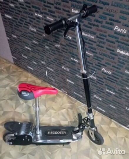 Электрический самокат детский с сиденьем