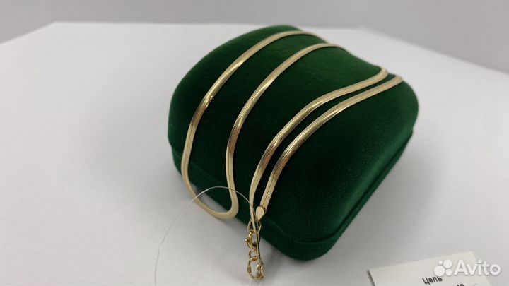 Золотая цепь 50 см желтое