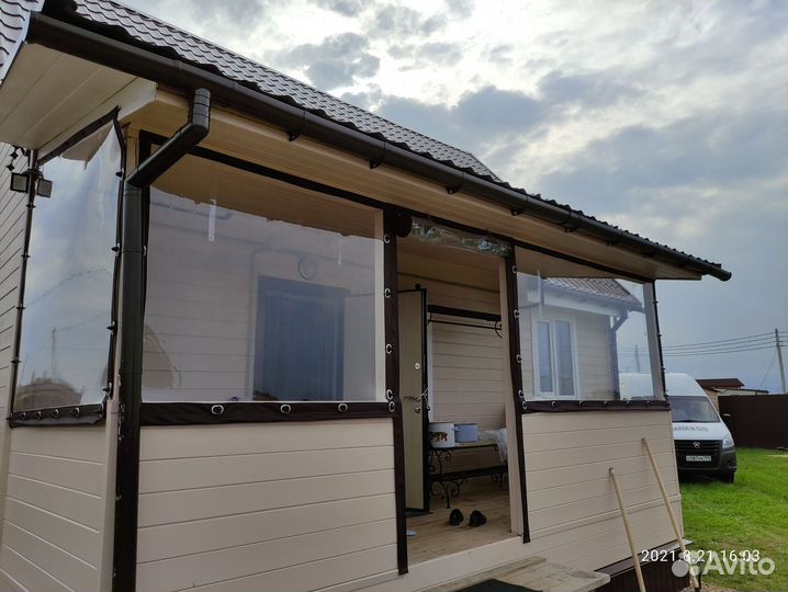 Мягкие окна для кафе летней веранды беседки