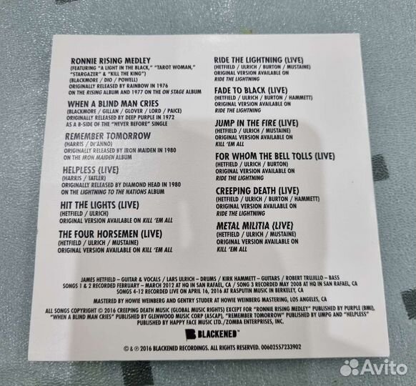 Metallica 2016 Bonus CD