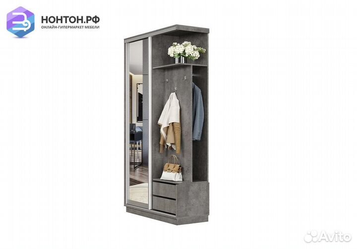 Прихожая-купе Анха бетон