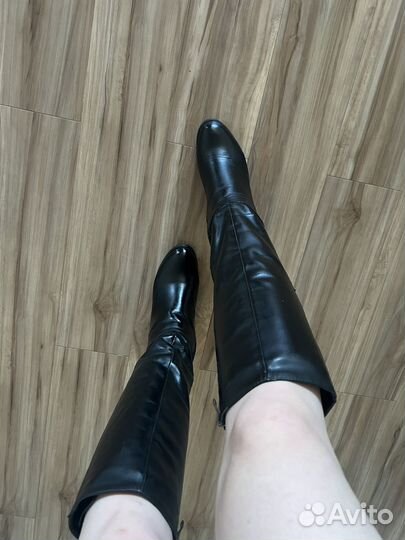 Сапоги женские зимние 37 натуральнач кожа мех