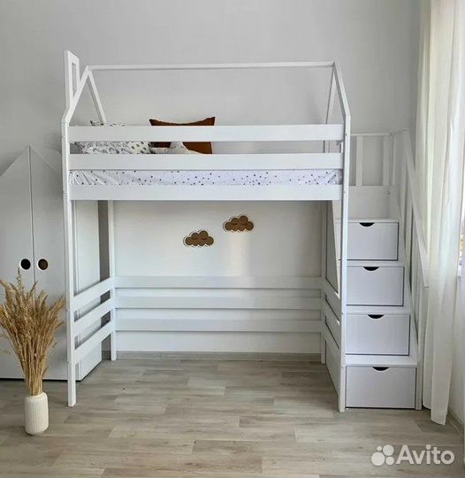 Детская кровать Домик чердак