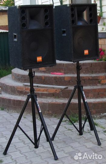 Колонки активные 1000W 2шт EVM QS153 Power Штативы