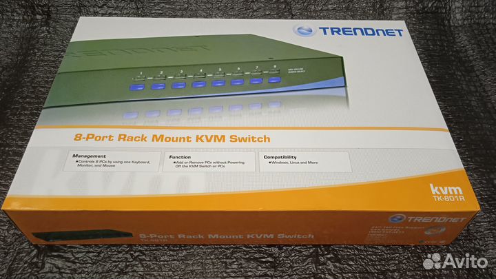 Коммутатор KVM trendnet TK-801R, 924494