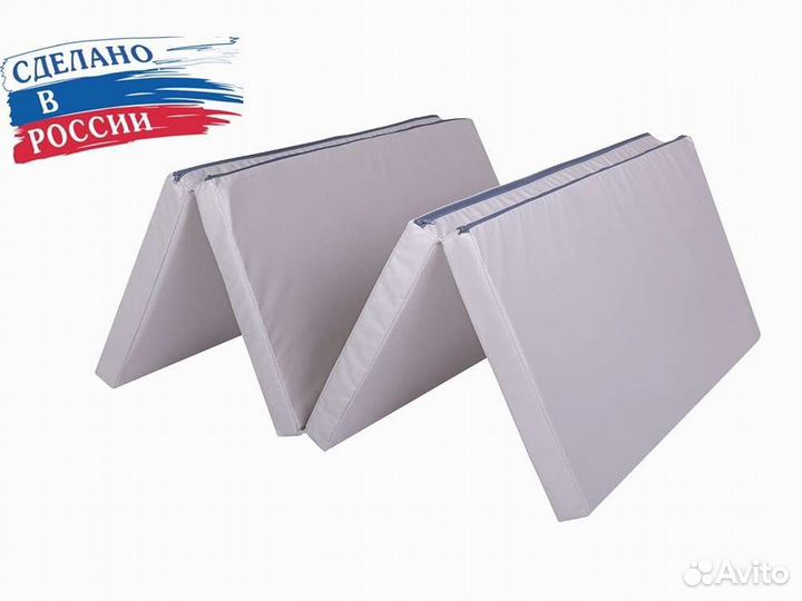 Мат складной 4 секции Sportova 200х100х6см