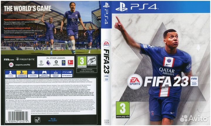 Fifa 23 ps4 диск на русском