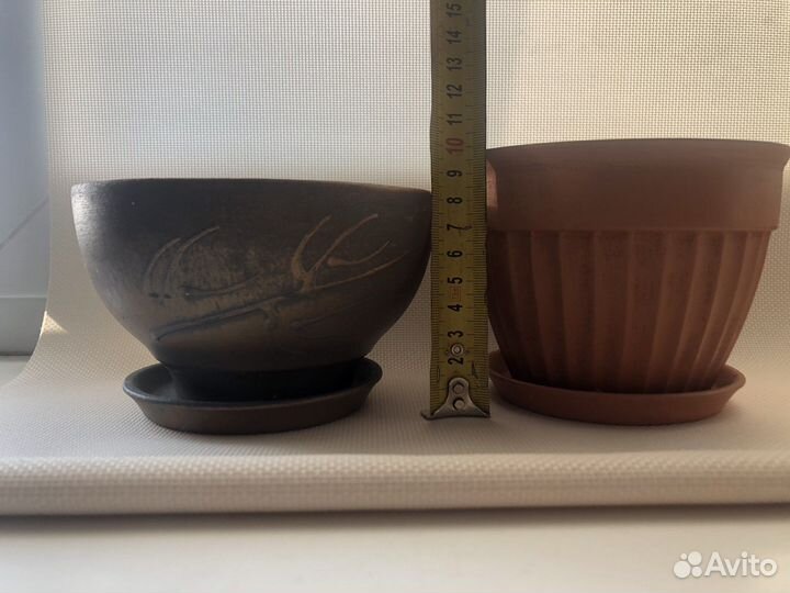 Горшок для цветов глиняный