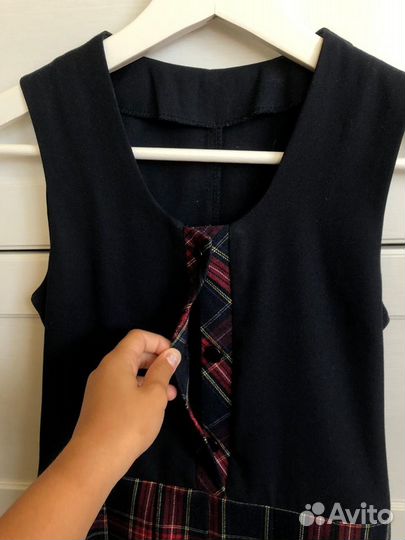 Школьная форма для девочки сарафан+пиджак