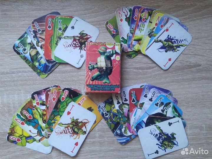 Карты игральные Angry Birds и Черепашки