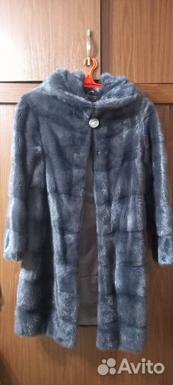 Шуба норковая 48 50 цвет графит,б/у 1 год