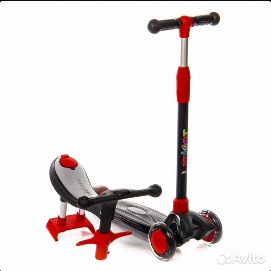 Трёхколёсный самокат 3 в 1 Scooter Micar Dino