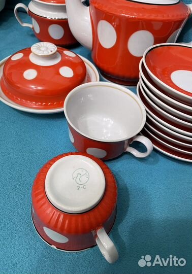 Винтаж Чайный сервиз на 12 персон 1975-1985гг. б/у