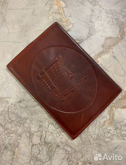 Кожанная обложка на Паспорт РФ с гербом