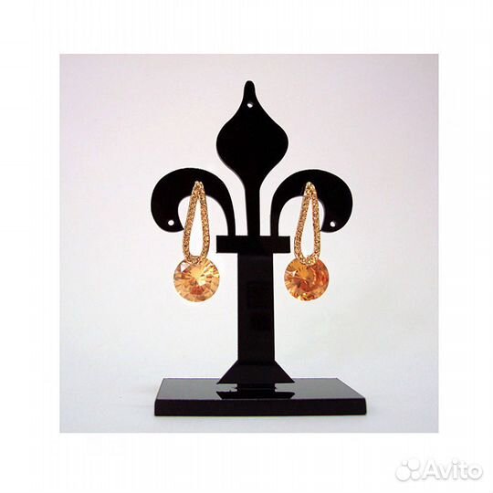 Серьги в форме капельки стразы Сваровски