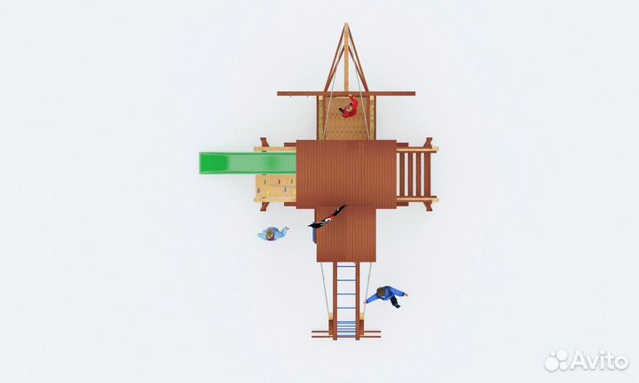 Детский уличный спортивный комплекс для дачи