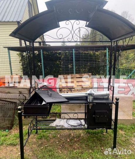 Мангал с крышей