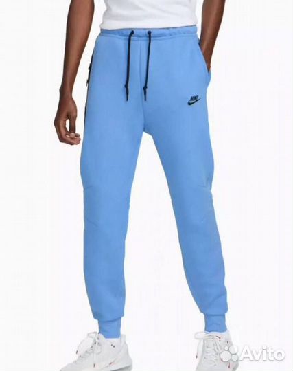 Штаны Nike Tech Fleece (Голубые) Оригинальные