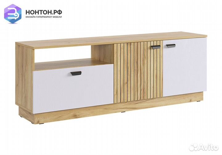 Тв-тумба Моди дуб крафт золотой / белое дерево