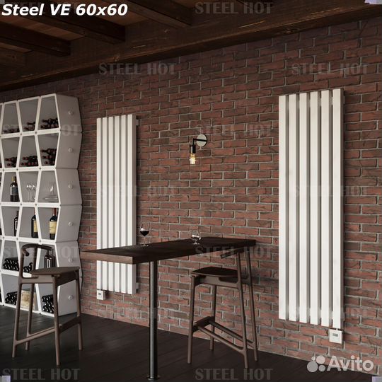 Дизайнерский электро радиатор Steel VE 60x60