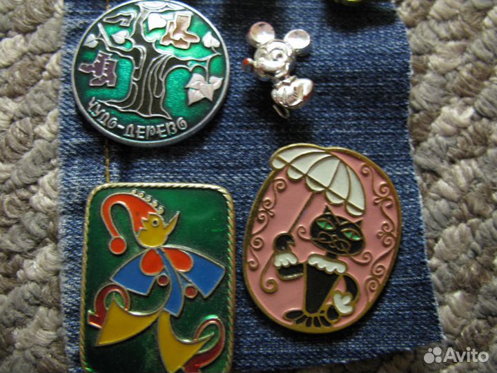 Советские значки мульт-герои 10шт
