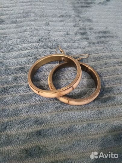 Серьги из металла и кости СССР