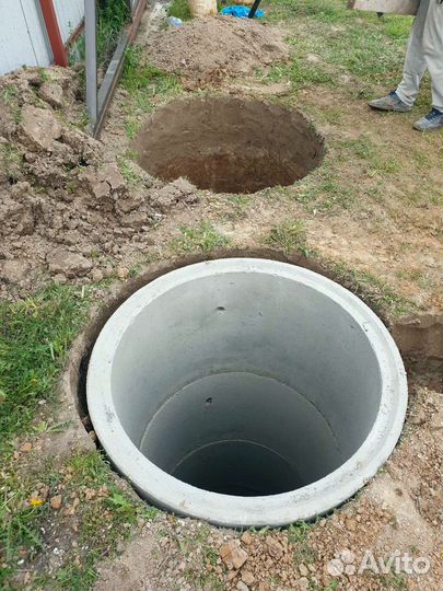 Септик канализация сливная из жби колец